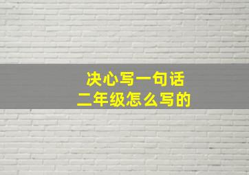 决心写一句话二年级怎么写的