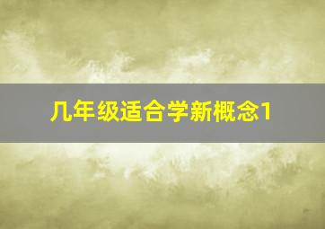 几年级适合学新概念1