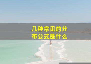 几种常见的分布公式是什么