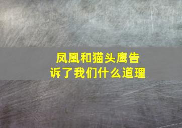 凤凰和猫头鹰告诉了我们什么道理