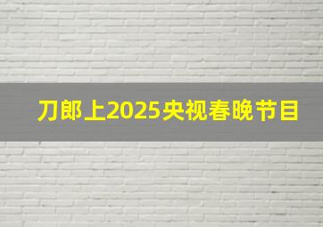 刀郎上2025央视春晚节目