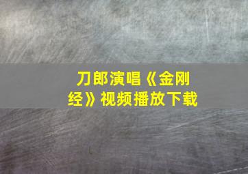 刀郎演唱《金刚经》视频播放下载