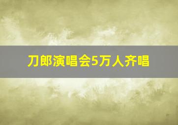 刀郎演唱会5万人齐唱