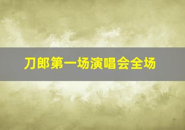 刀郎第一场演唱会全场