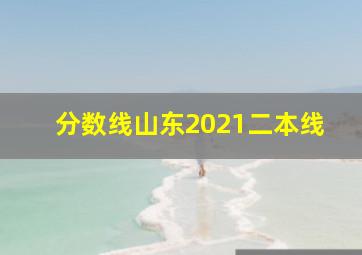 分数线山东2021二本线