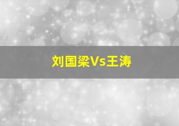 刘国梁Vs王涛