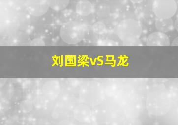 刘国梁vS马龙