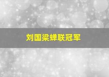 刘国梁蝉联冠军