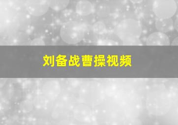 刘备战曹操视频