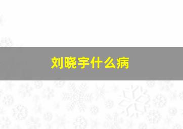 刘晓宇什么病