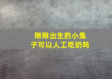 刚刚出生的小兔子可以人工吃奶吗