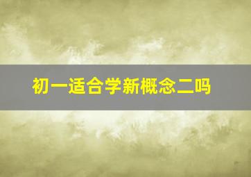 初一适合学新概念二吗