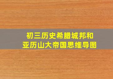 初三历史希腊城邦和亚历山大帝国思维导图