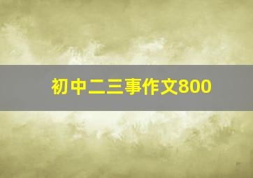 初中二三事作文800