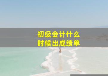 初级会计什么时候出成绩单