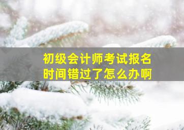 初级会计师考试报名时间错过了怎么办啊