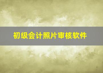 初级会计照片审核软件