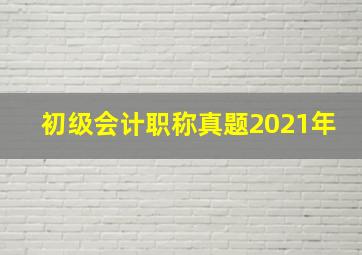 初级会计职称真题2021年