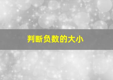 判断负数的大小