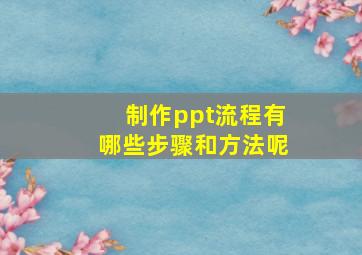 制作ppt流程有哪些步骤和方法呢