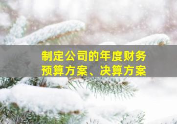 制定公司的年度财务预算方案、决算方案