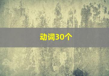 动词30个