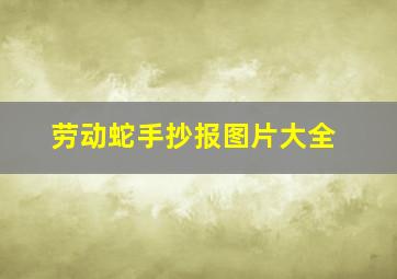 劳动蛇手抄报图片大全