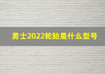 勇士2022轮胎是什么型号