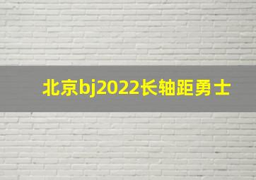 北京bj2022长轴距勇士