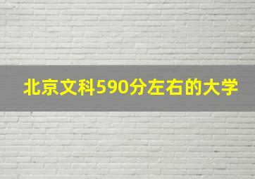 北京文科590分左右的大学