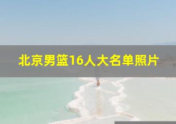 北京男篮16人大名单照片