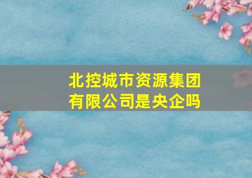 北控城市资源集团有限公司是央企吗