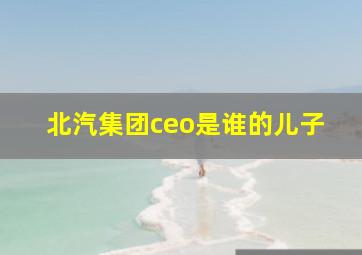 北汽集团ceo是谁的儿子