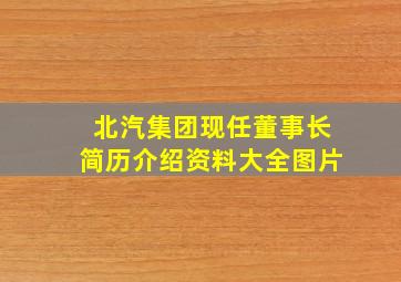 北汽集团现任董事长简历介绍资料大全图片