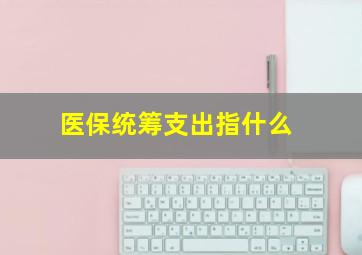 医保统筹支出指什么