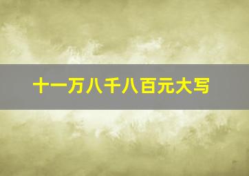 十一万八千八百元大写