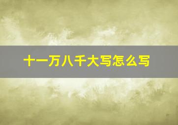 十一万八千大写怎么写