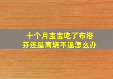 十个月宝宝吃了布洛芬还是高烧不退怎么办