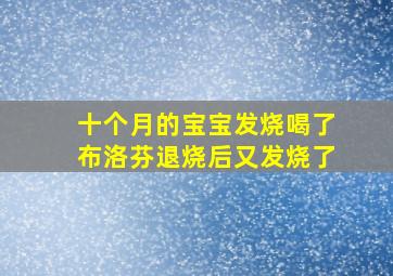 十个月的宝宝发烧喝了布洛芬退烧后又发烧了