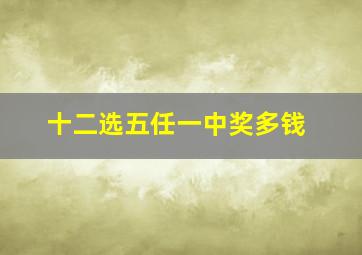 十二选五任一中奖多钱