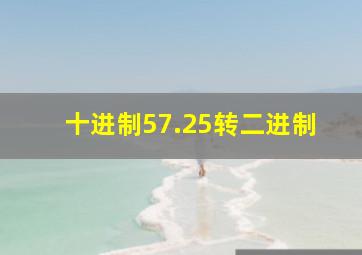 十进制57.25转二进制