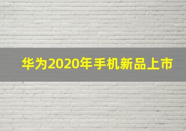 华为2020年手机新品上市