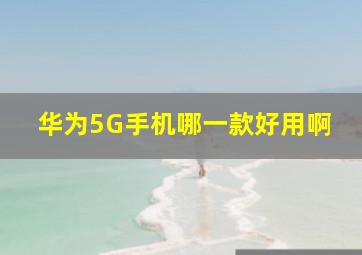 华为5G手机哪一款好用啊