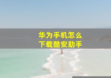 华为手机怎么下载酷安助手