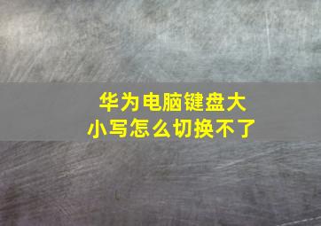 华为电脑键盘大小写怎么切换不了