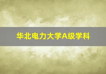 华北电力大学A级学科