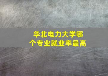 华北电力大学哪个专业就业率最高