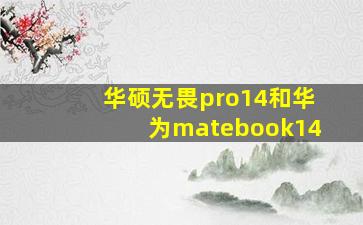 华硕无畏pro14和华为matebook14