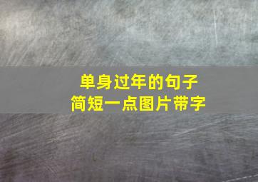 单身过年的句子简短一点图片带字