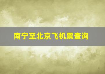 南宁至北京飞机票查询